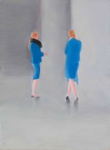 Dutch Air Hostesses Taking a Short Break at Vienna Airport by Wu Yi contemporary artwork painting