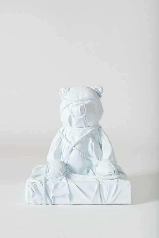 Wrapped Bear Blue by Daniel Arsham contemporary artwork Sculpture
