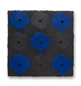 Blues and Blacks Jan 20 2005 by Donald Sultan contemporary artwork mixed media painting