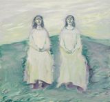 Kate and Me on the Yorkshire Moors by Celia Paul contemporary artwork painting