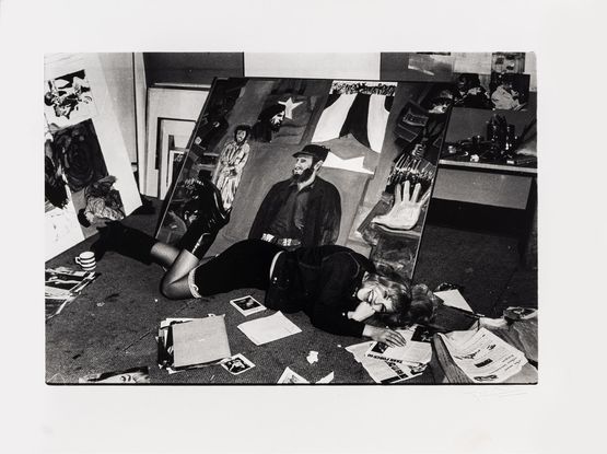 Untitled Pauline Boty with Che painting by Michael Ward contemporary artwork Photography