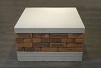 Flattop  Tombstone  Altar A Place  For Light  To Land by Ian Hamilton Finlay contemporary artwork Sculpture
