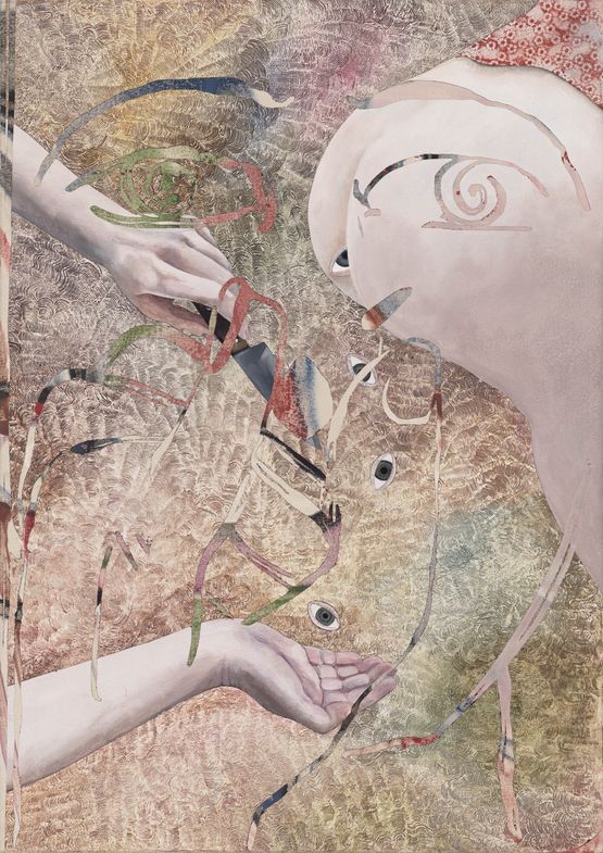 Gaze fell constituted by Helen Johnson contemporary artwork Painting