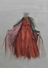 Vermilion Study by Helena Parada Kim contemporary artwork painting