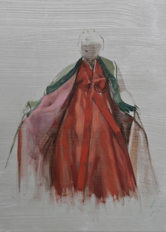 Vermilion Study by Helena Parada Kim contemporary artwork Painting