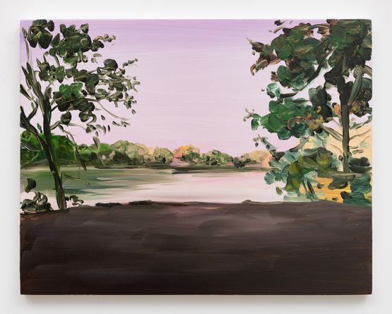Study for Hollow Pond Autumn Morning 2 by Hannah Brown contemporary artwork Painting