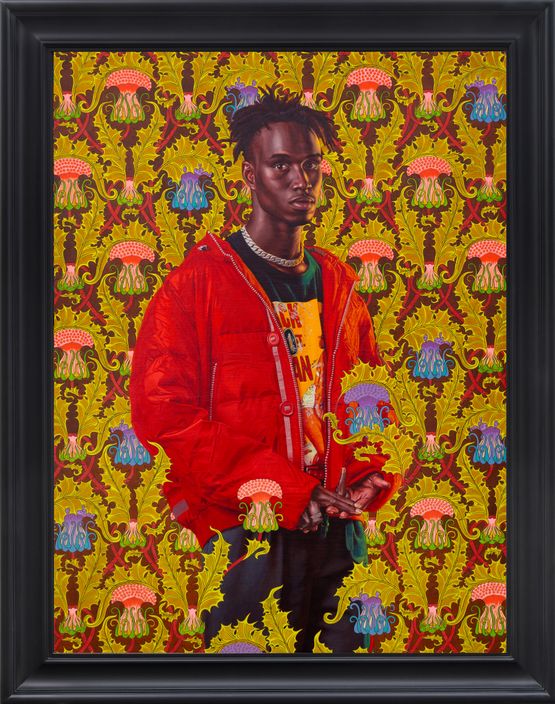 Portrait of Pape Diouf by Kehinde Wiley contemporary artwork Painting