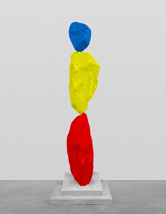 red yellow blue mountain by Ugo Rondinone contemporary artwork Sculpture