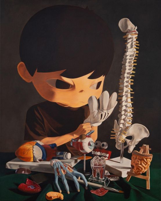 Having a Backbone by Erthh thanathorn Phattaratada contemporary artwork Painting