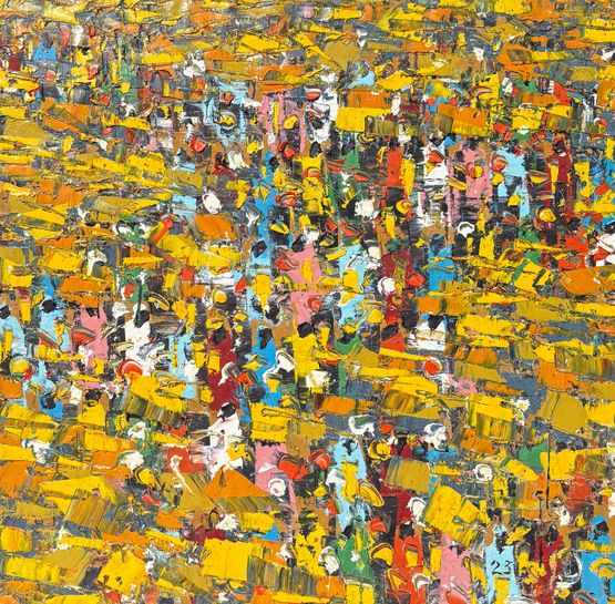 Market Scene HSE22923 by Professor Ablade Glover contemporary artwork Painting
