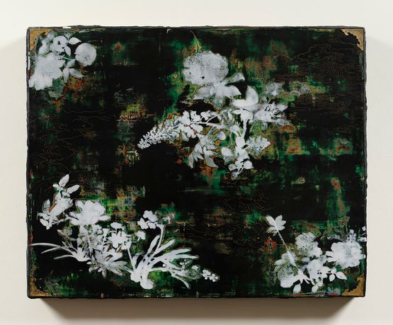 Imitating Mother-of-Pearl Inlay Exercise Green by Su Meng-Hung contemporary artwork Painting