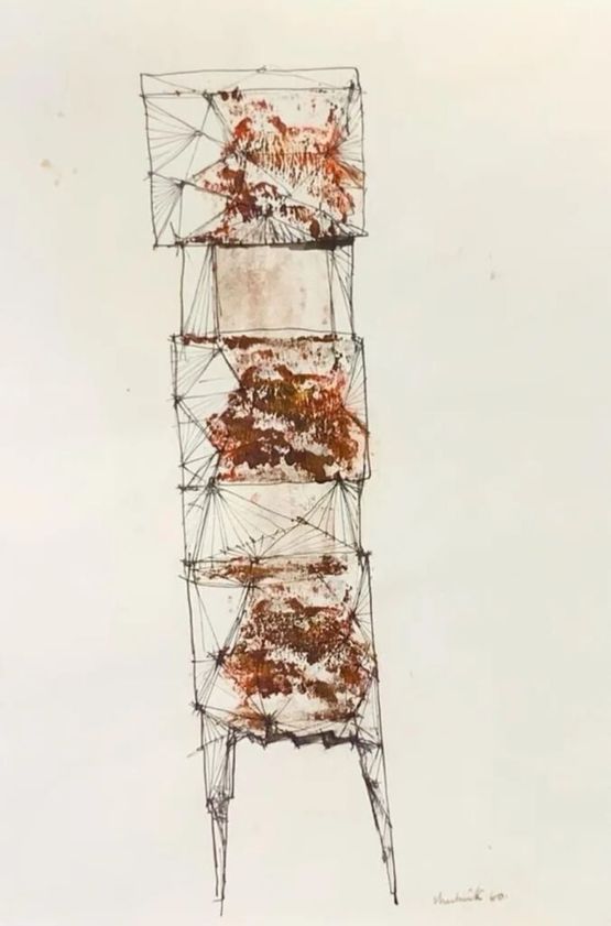 Study for the Watcher by Lynn Chadwick contemporary artwork Works on Paper