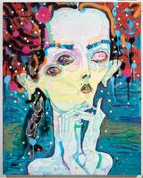 skip to my lou my darling by Del Kathryn Barton contemporary artwork mixed media
