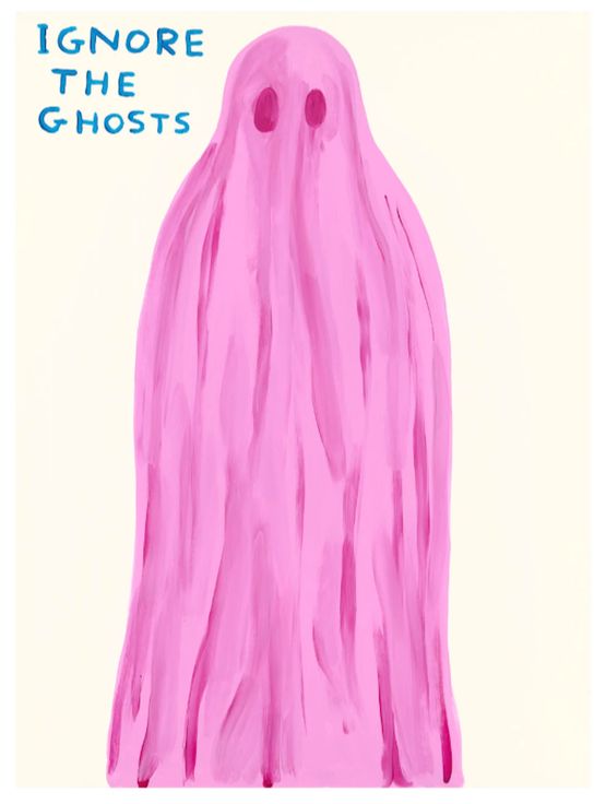 Ignore the Ghosts by David Shrigley contemporary artwork Painting