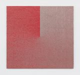 Woven Angle Gradient as Weft Cadmium Red Medium Twelve OClock by Analia Saban contemporary artwork painting textile