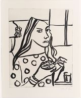 Esme with a Dragon Fruit My dearest dust by Chantal Joffe contemporary artwork print
