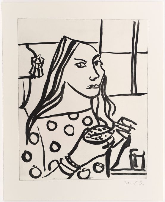 Esme with a Dragon Fruit My dearest dust by Chantal Joffe contemporary artwork Print