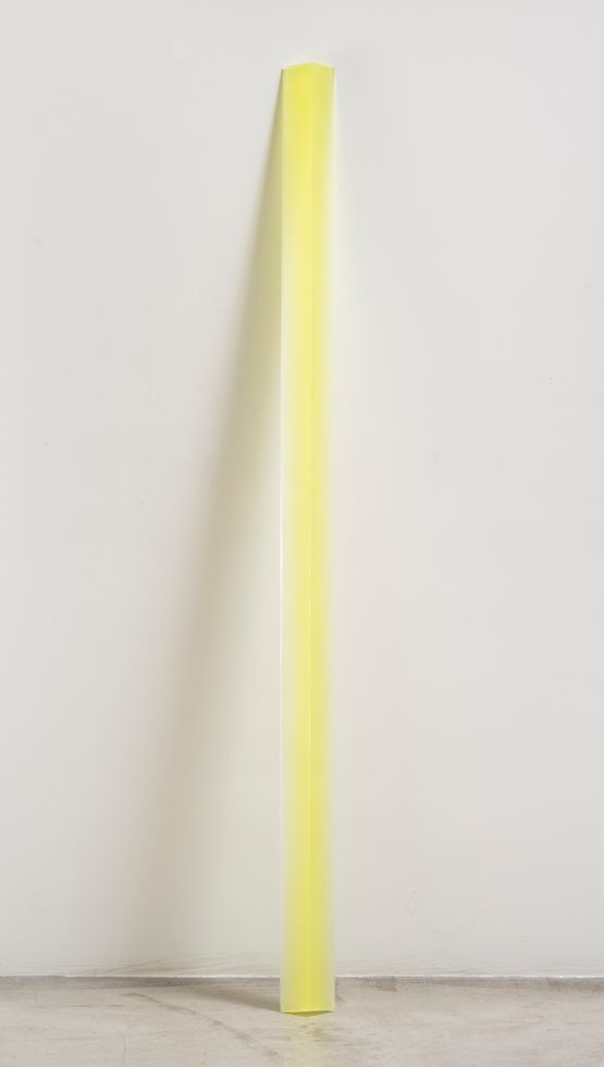 3615 Flo Yellow Leaner by Peter Alexander contemporary artwork Sculpture