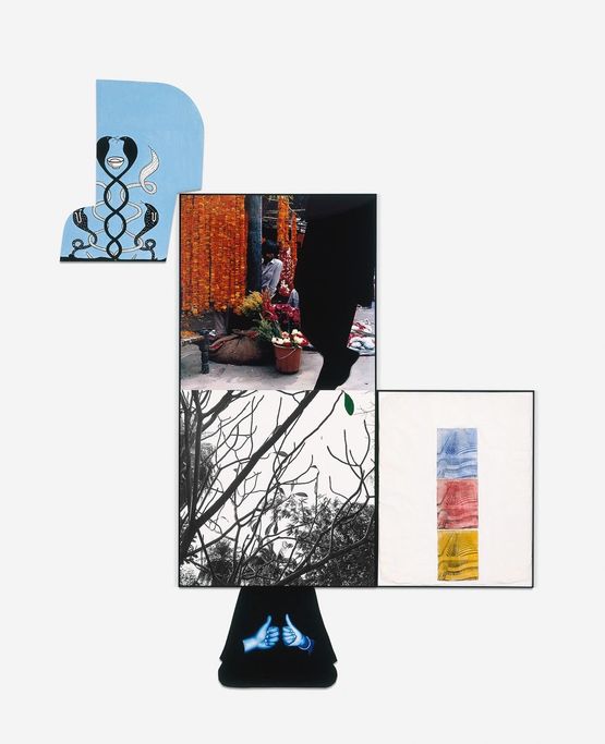 Flower Shopand Branch with Green Intrusion by John Baldessari contemporary artwork Painting