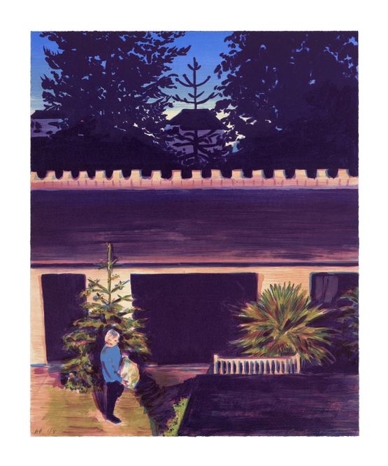 Nocturnes - Late Evening by Caroline Walker contemporary artwork Print