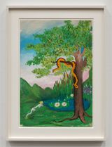 Snake and Strange Creature by Marian Spore Bush contemporary artwork works on paper