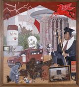 Conquest Door Immortalizing the Legacy of Santiago Bose by Kawayan De Guia contemporary artwork works on paper