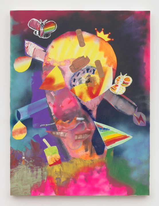Deconstruction Daddy by Alessandro Pessoli contemporary artwork Painting