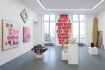 Contemporary art exhibition Barry McGee Fuzz Gathering at Perrotin Paris Marais France