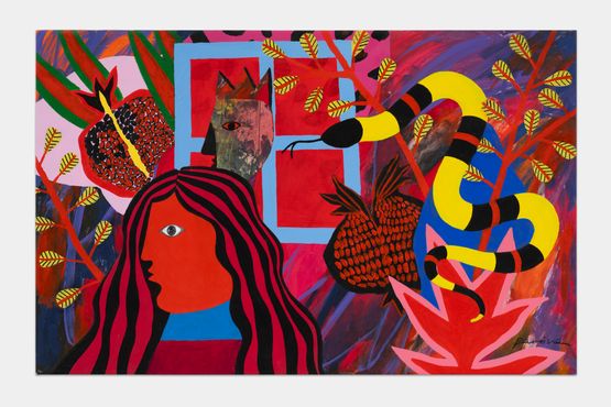 Pomegranate King by Ramina Saadatkhan contemporary artwork Painting