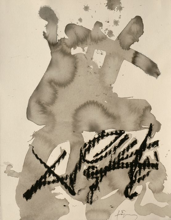 Aiguada by Antoni Tapies contemporary artwork Works on Paper