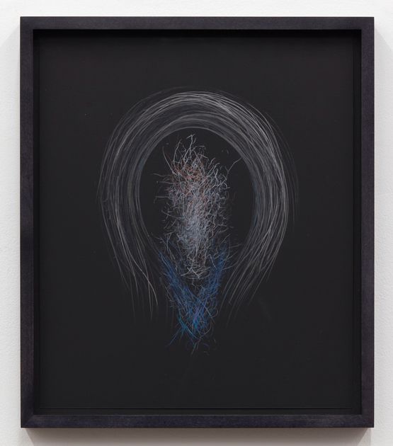 Blue Vee Ensoulment by Alan Saret contemporary artwork Painting