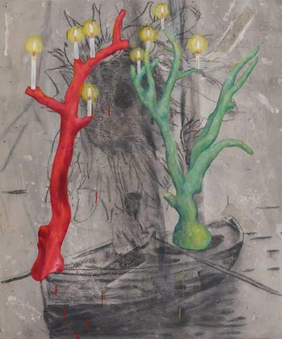 The Inertia of Embarking by Enrique Martinez Celaya contemporary artwork Painting