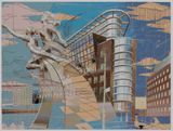 Corner Building by Cui Jie contemporary artwork painting