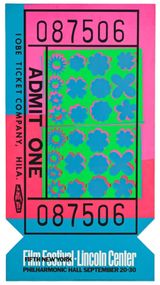 Lincoln Center Ticket by Andy Warhol contemporary artwork print