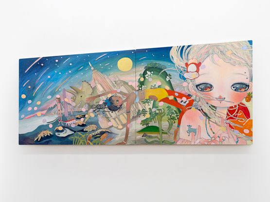 from present to past the flow to the center by Aya Takano contemporary artwork Painting