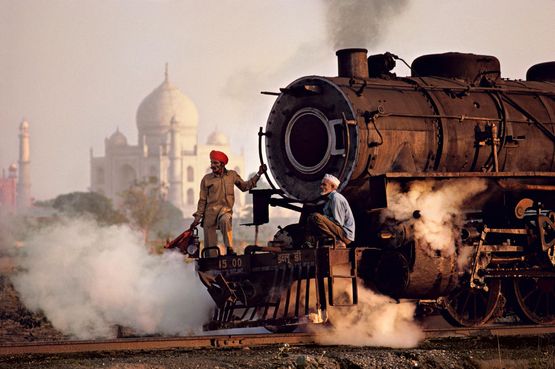 Taj and Train by Steve Mccurry contemporary artwork Print