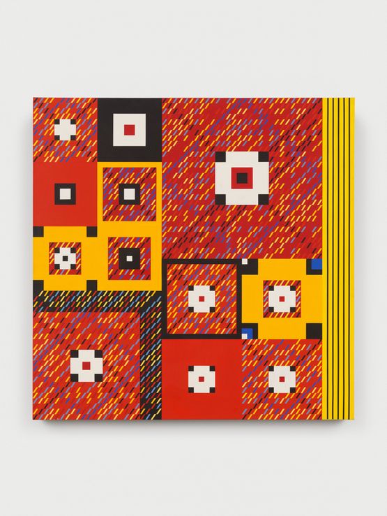 Yellow Ribbon by Gloria Klein contemporary artwork Painting