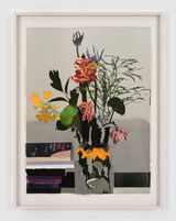 wilted bouquet by Roger White contemporary artwork painting works on paper