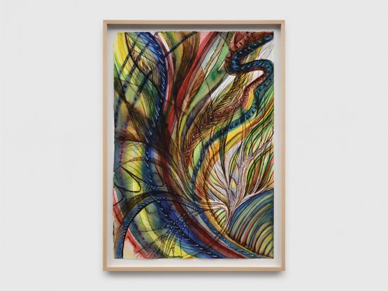 Forest in Flames Paraguays Last Trees by Faith Wilding contemporary artwork Works on Paper