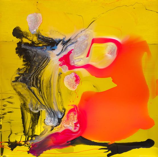 Lighter the sun slowly rose really blinding blackening their mood by Dale Frank contemporary artwork Painting