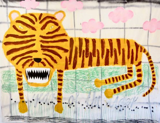 year of the tiger by Gabrielle Graessle contemporary artwork Painting