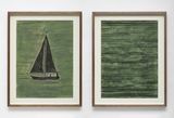 The Conversation 20.3.25 Green Sea 20.4.25 by David Austen contemporary artwork drawing painting works on paper