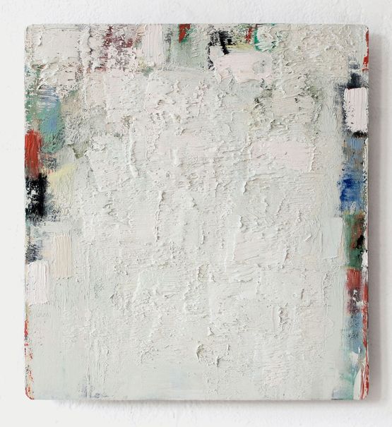 Weiss  Malachit Blau Grun Orange Schwarz - III by Peter Tollens contemporary artwork Painting