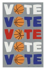 Vote by Jonas Wood contemporary artwork print works on paper
