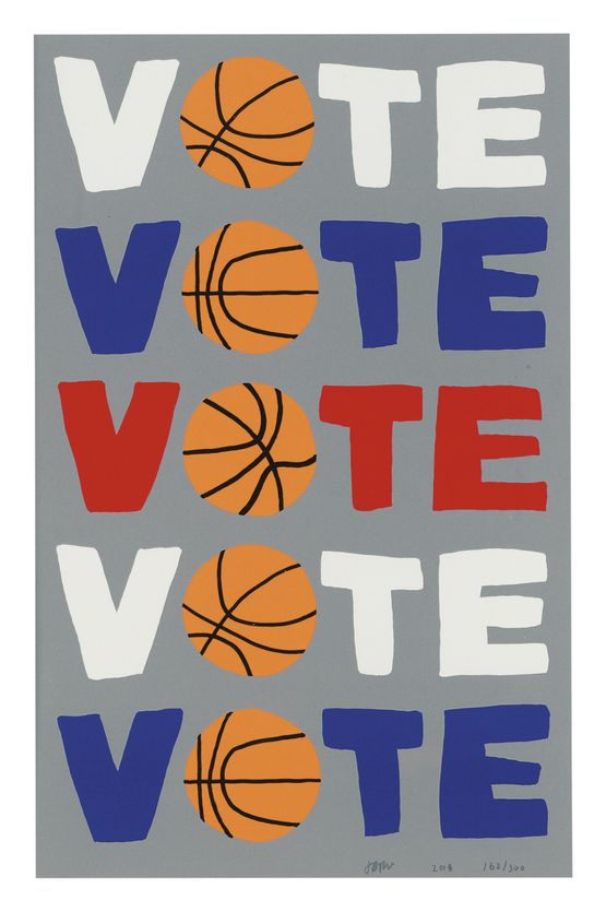 Vote by Jonas Wood contemporary artwork Works on Paper
