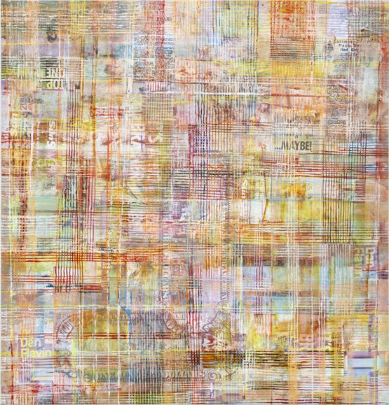 Net-Grid Red Emma by Mandy El-Sayegh contemporary artwork Painting