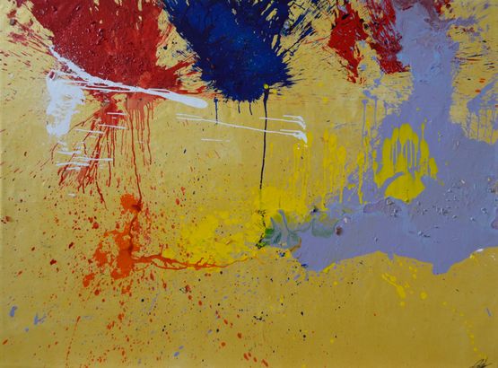 Untitled SHIM-133 by Shozo Shimamoto contemporary artwork Painting