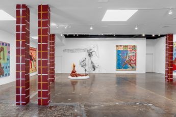 Contemporary art exhibition Tschabalala Self Tschabalala Self Dream Girl at Jeffrey Deitch Santa Monica Boulevard Los Angeles United States