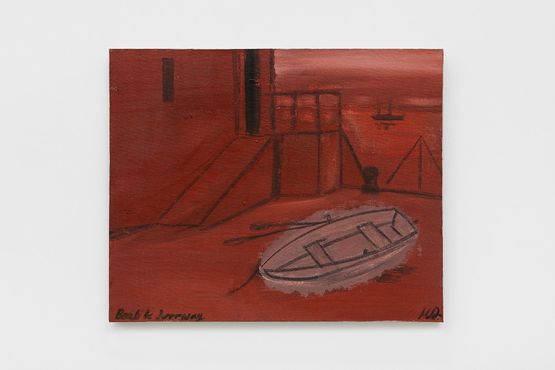 Boat and Doorway by Merlin James contemporary artwork Painting