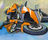 Heartbroken Motorbike 33 by Yan Xinyue contemporary artwork painting
